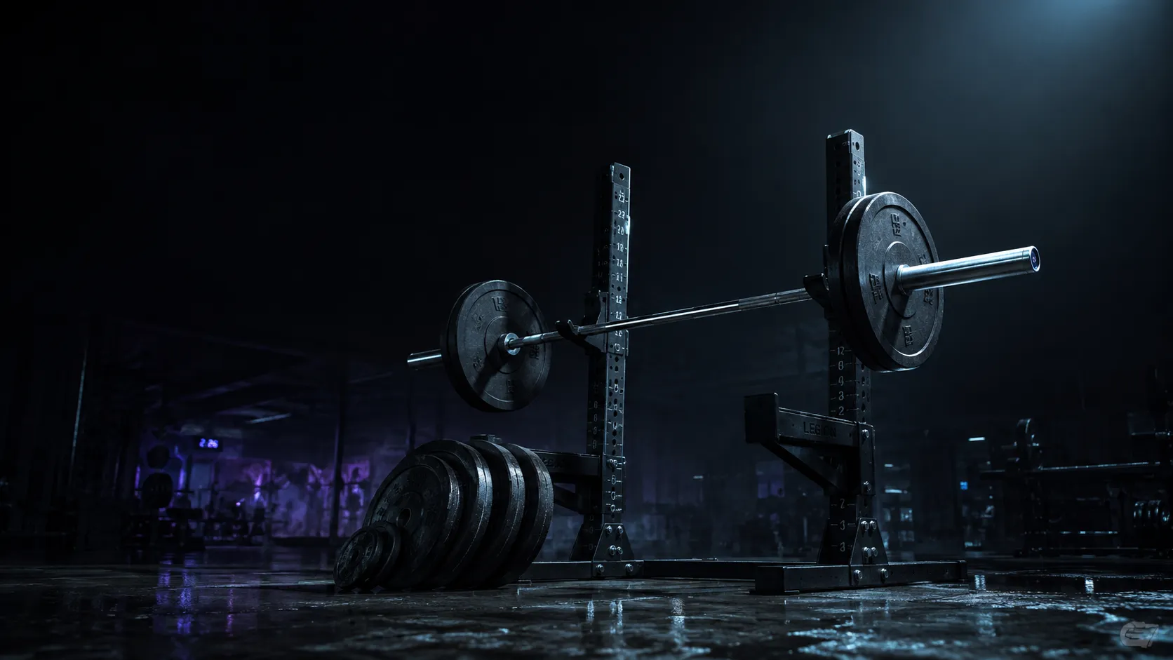 Athletes training with weights in a gym